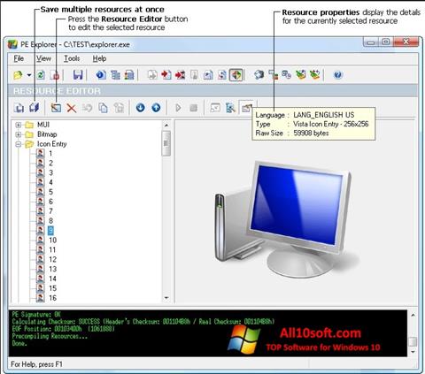 Screenshot PE Explorer Windows 10
