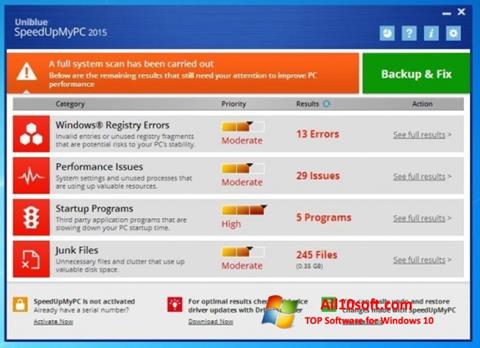Screenshot SpeedUpMyPC Windows 10