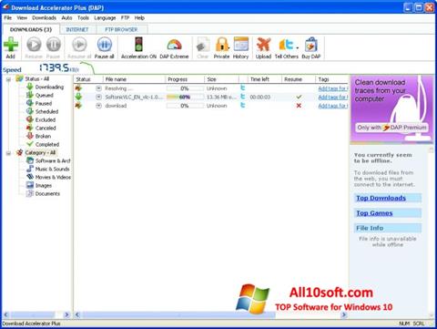 Screenshot Download Accelerator Plus Windows 10
