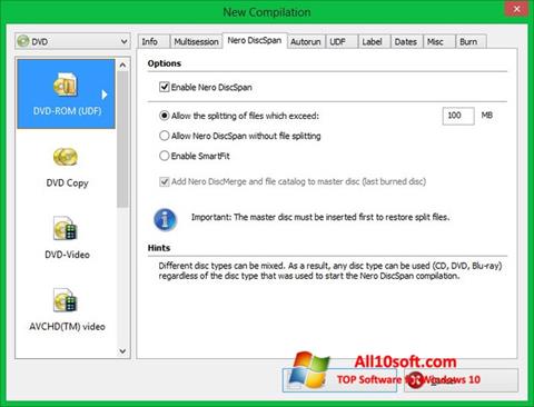 Screenshot Nero Image Drive Windows 10