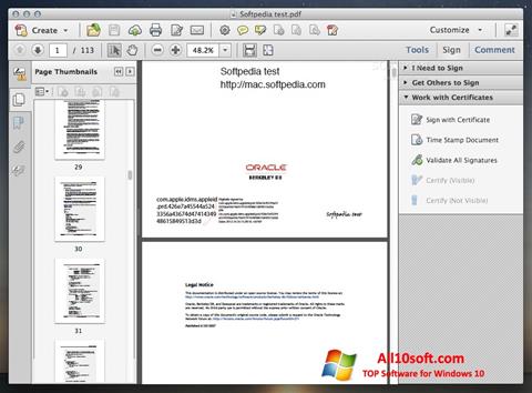 Screenshot Adobe Acrobat Windows 10