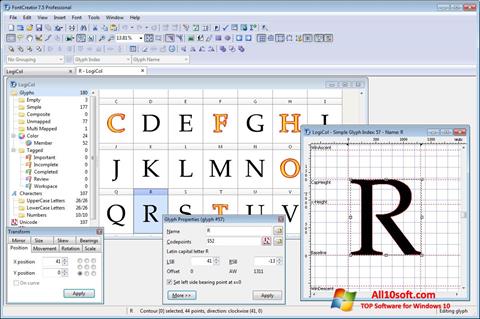 Screenshot Font Creator Windows 10