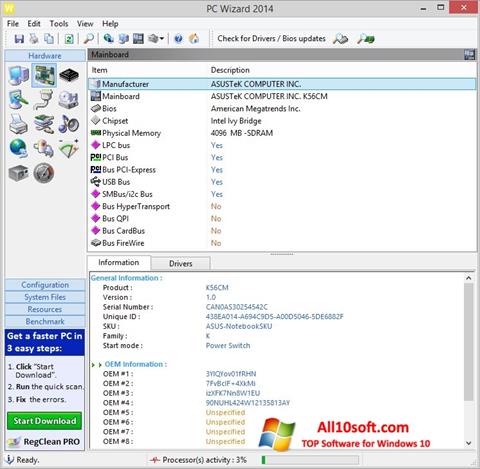 Screenshot PC Wizard Windows 10