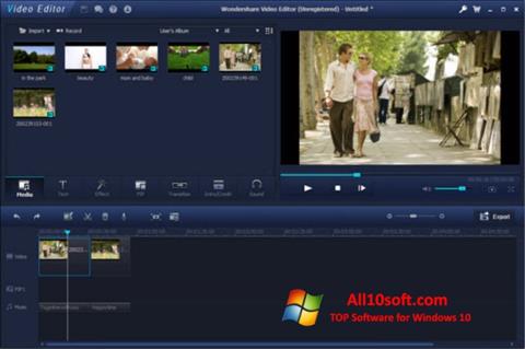 Screenshot Wondershare Video Editor Windows 10