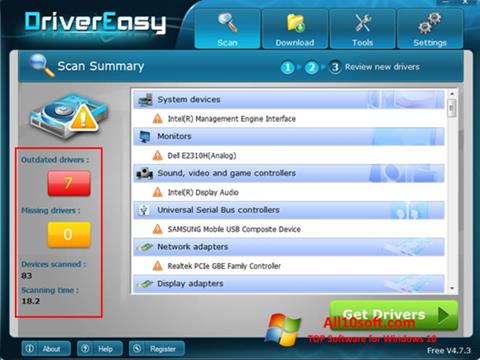 Screenshot Driver Easy Windows 10