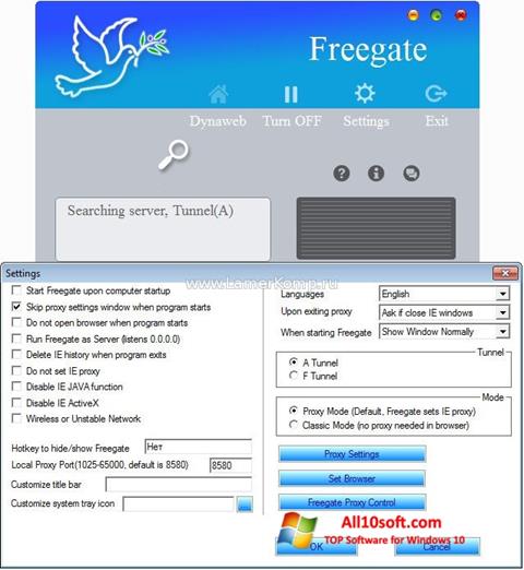 Screenshot Freegate Windows 10