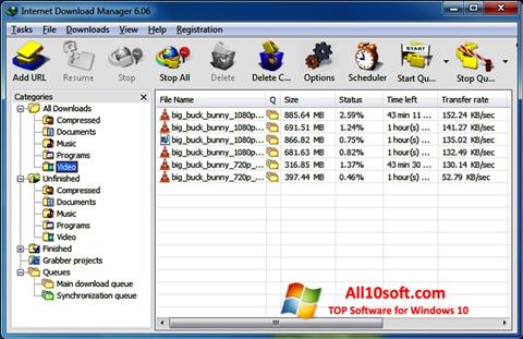 Screenshot Internet Download Manager Windows 10
