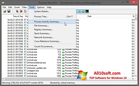 Screenshot Process Monitor Windows 10