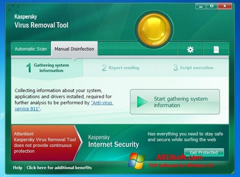 Screenshot Kaspersky Virus Removal Tool Windows 10