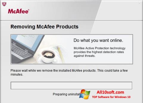 Screenshot McAfee Consumer Product Removal Tool Windows 10